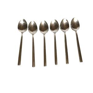 Set Of 6 Stainless Steel Iced Tea Dessert Ice Cream Spoons 8" Long